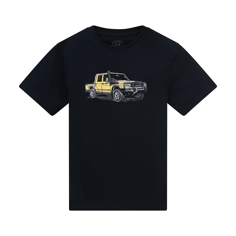 LC KIDS ART PRINT T SHIRT-BLACK