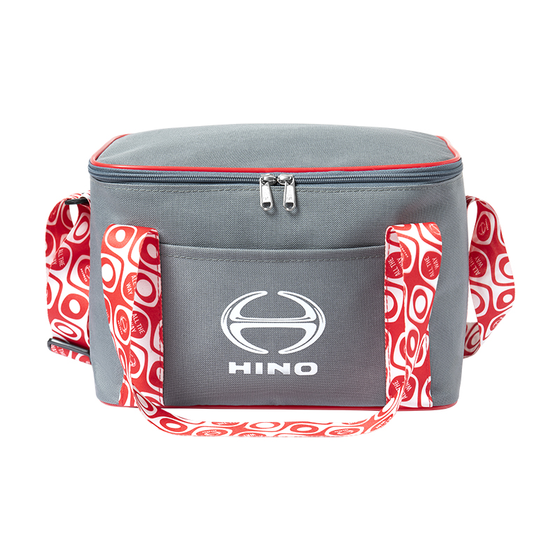 HINO GREY LUNCH BOX WITH PRINTED STAP