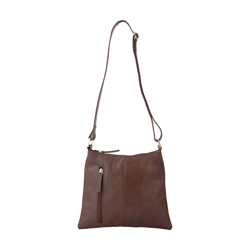 Toyota Brown Leather Ladies Crossbody