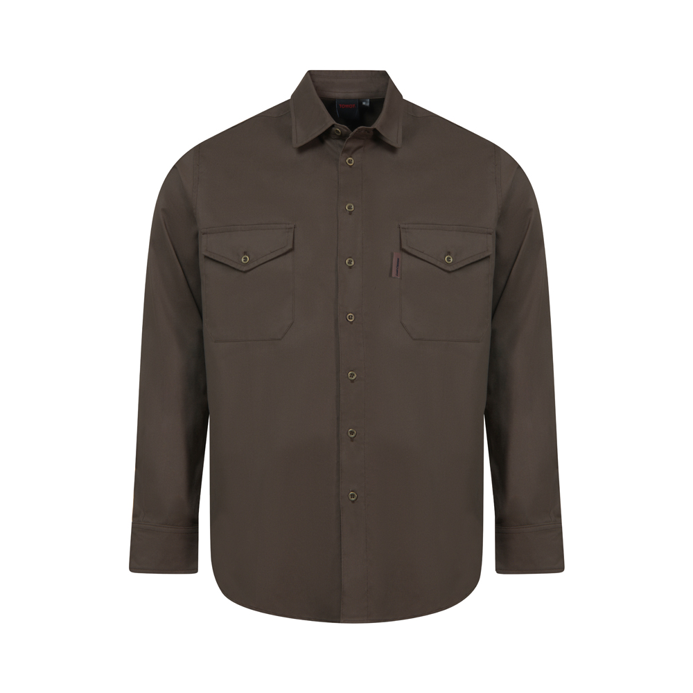 MENS BROWN CANVAS SHIRT