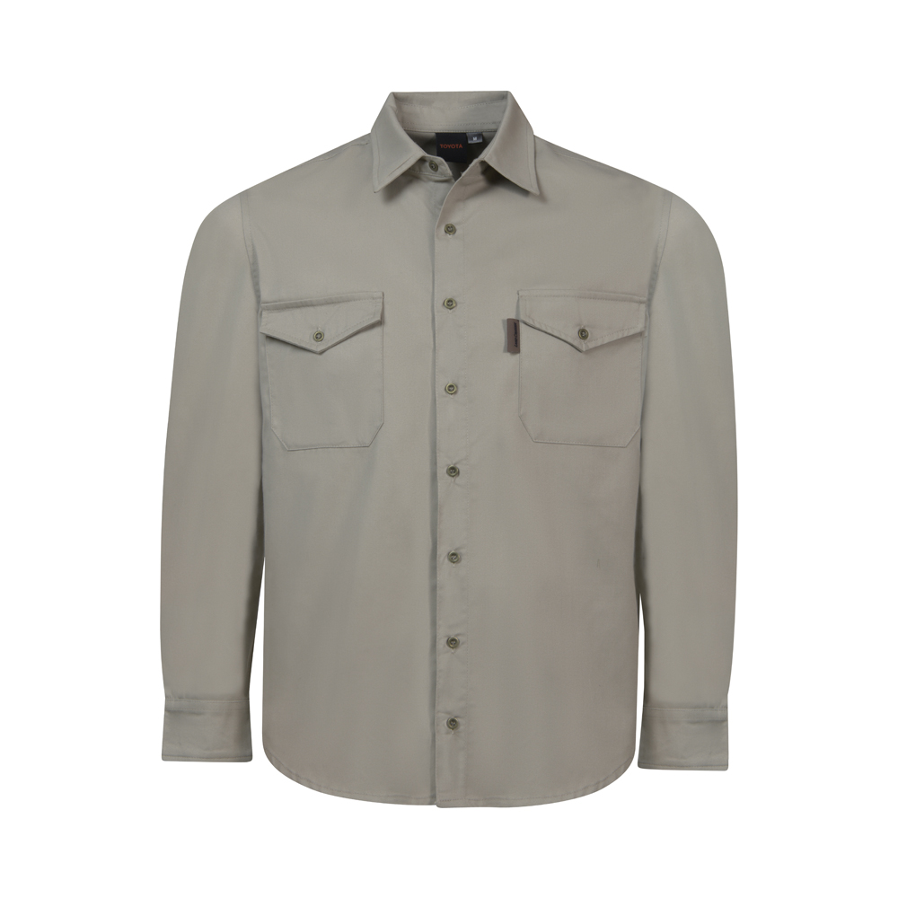 MENS KHAKI CANVAS SHIRT