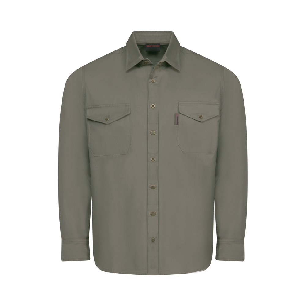 MENS GREEN CANVAS SHIRT